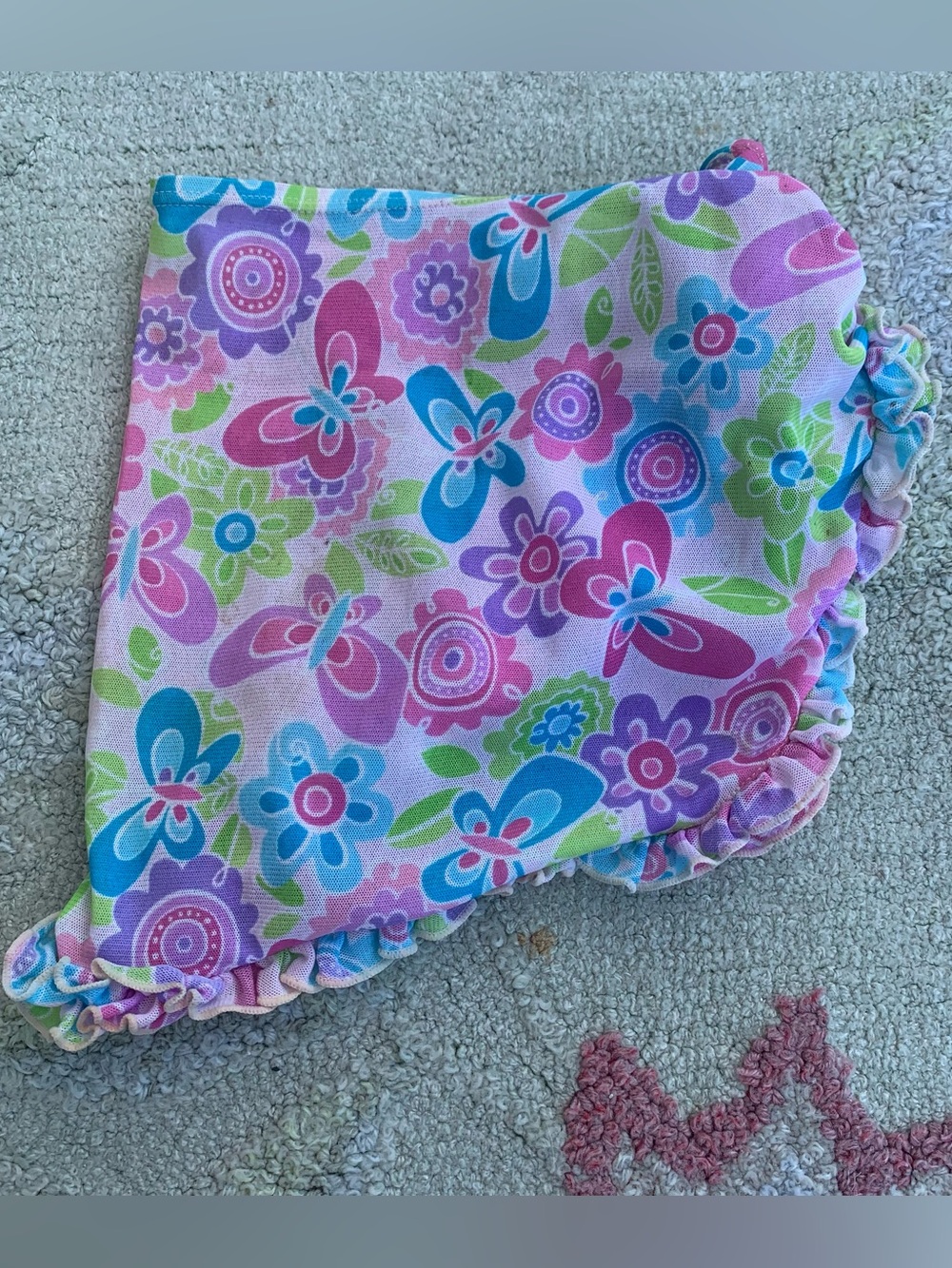 Vintage Y2K floral kids swim coverup size 2T